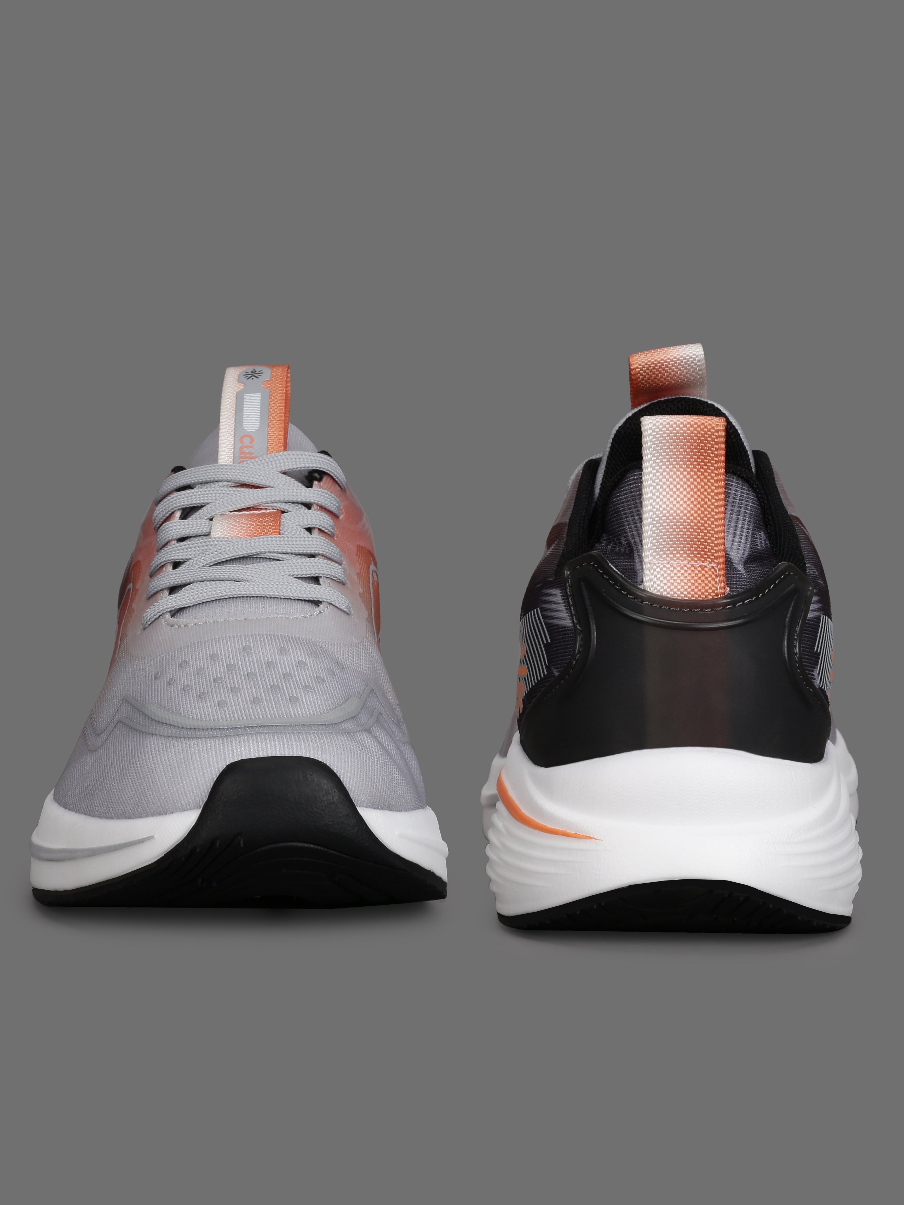 cult Men's Xypher Running Shoes - D.Grey/Orange