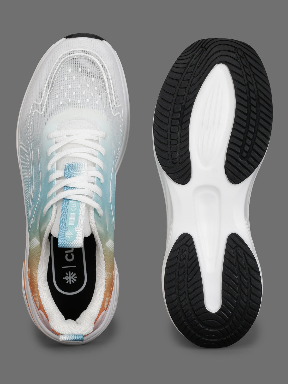 cult Men's Xypher Running Shoes - White/Orange