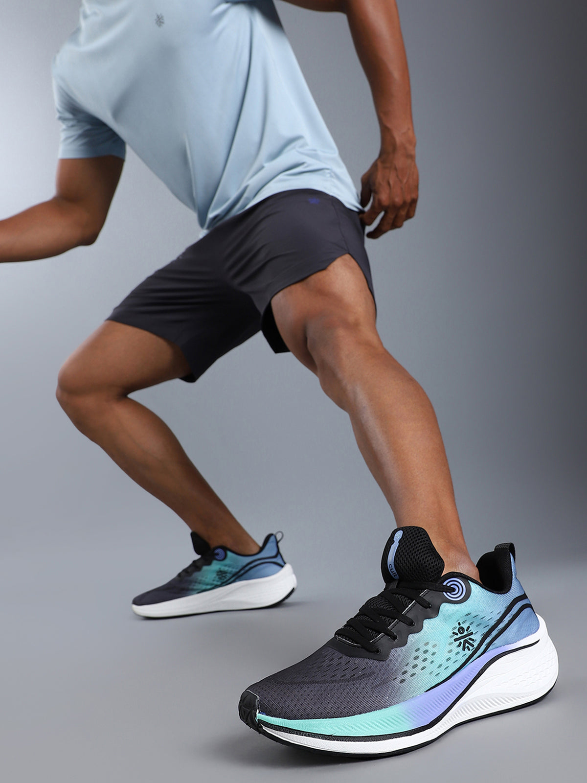 cult Men's Dynex Running Shoes - Black/Indigo Blue