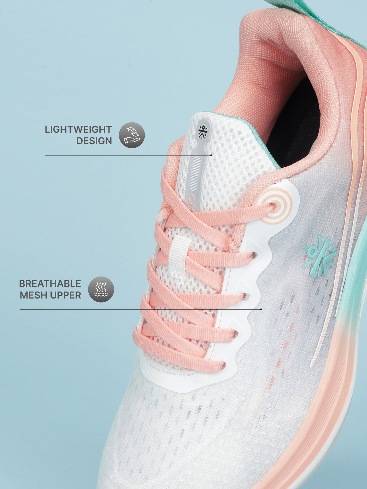 cult Women's Dynex Running Shoes - White/Peach