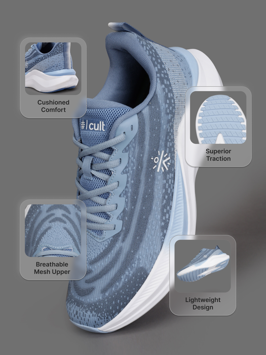 cult Men's Quasar Running Shoes - Blue