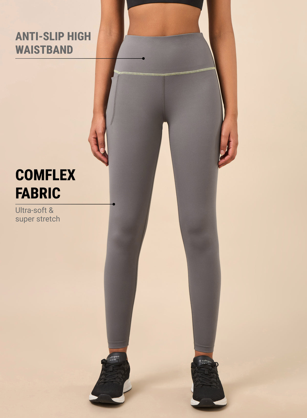 Women's Grey Core Performance COMFlex Tights