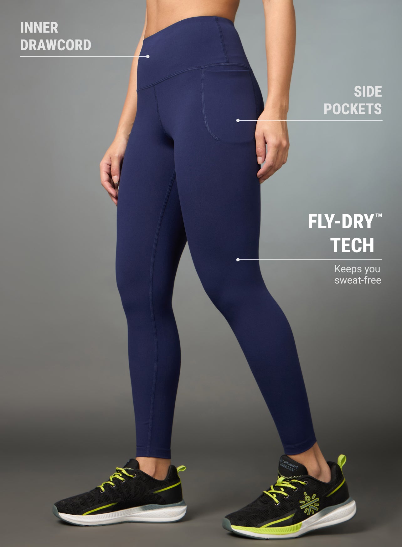 Women's Navy Train All Day COMFlex Tights