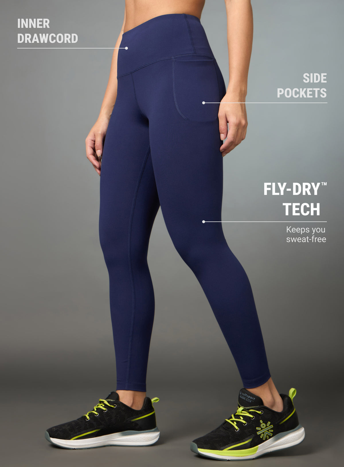 Women's Navy Train All Day COMFlex Tights
