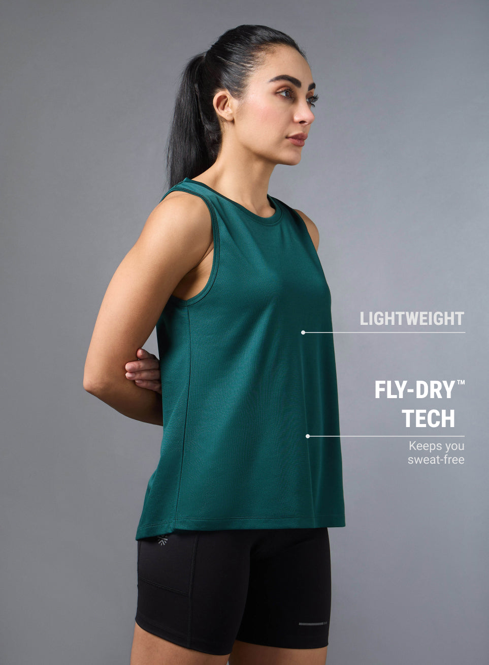 Women's All Day Active Teal Tank