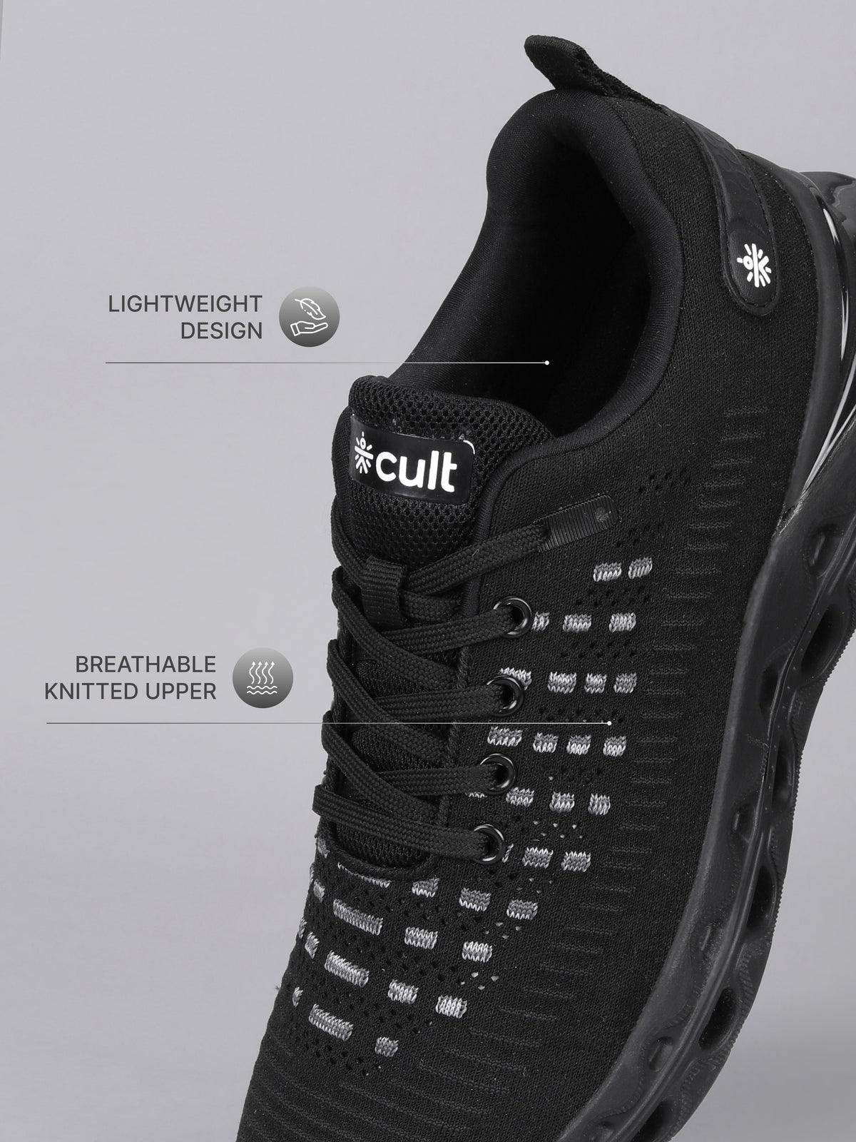 cult Men's Flexora Sneaker Shoes - Black