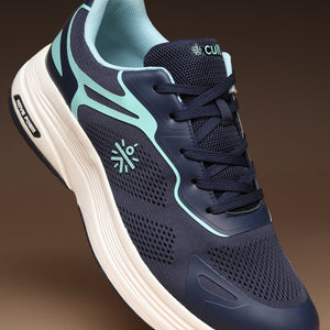 cult Men's Zyon Running Shoes with Durable Rubber Outsole & Cushioning for Runs up to 20 km - Teal/Mint