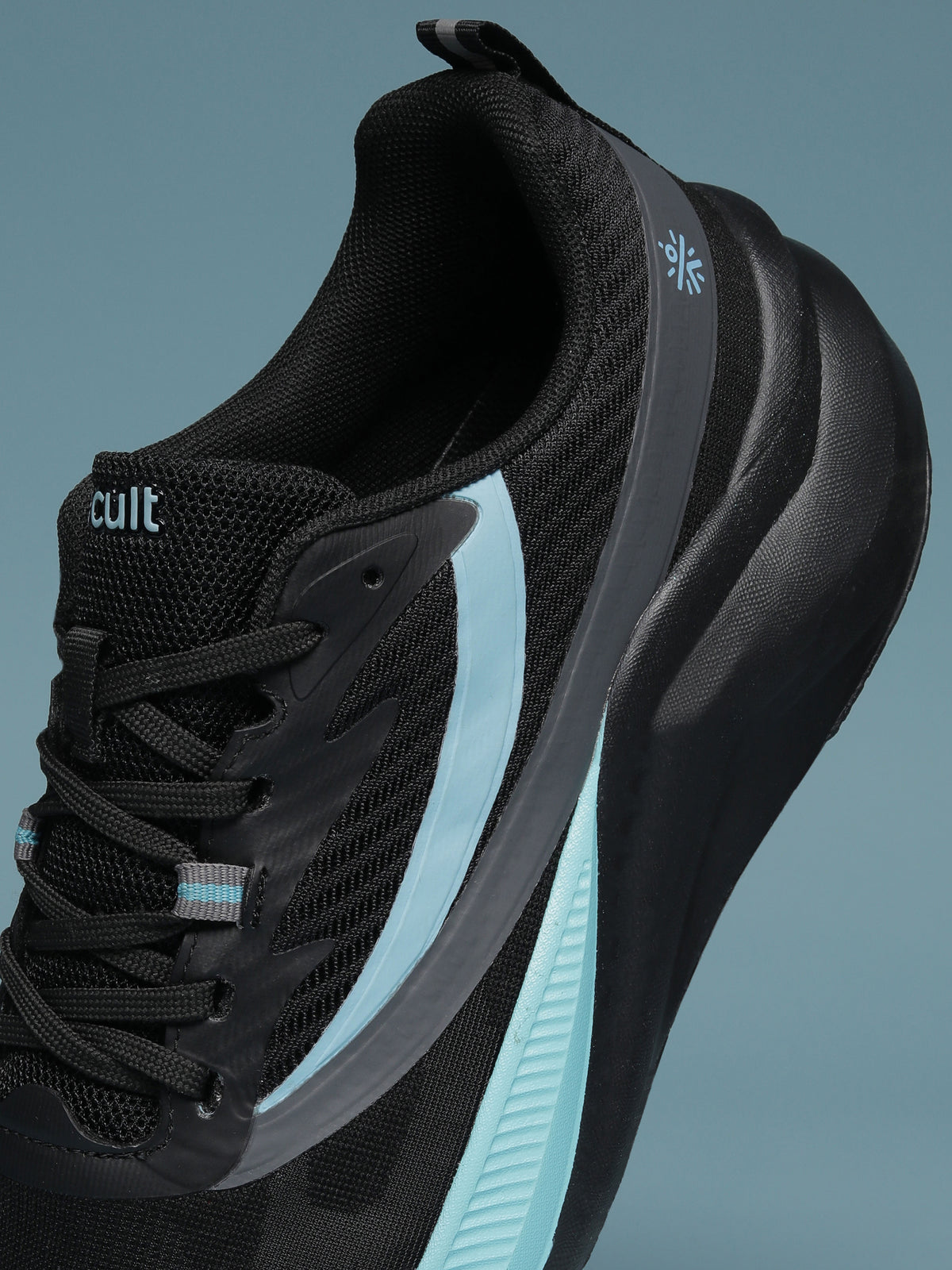 cult Men's Envo Running Shoes - Black/Aqua