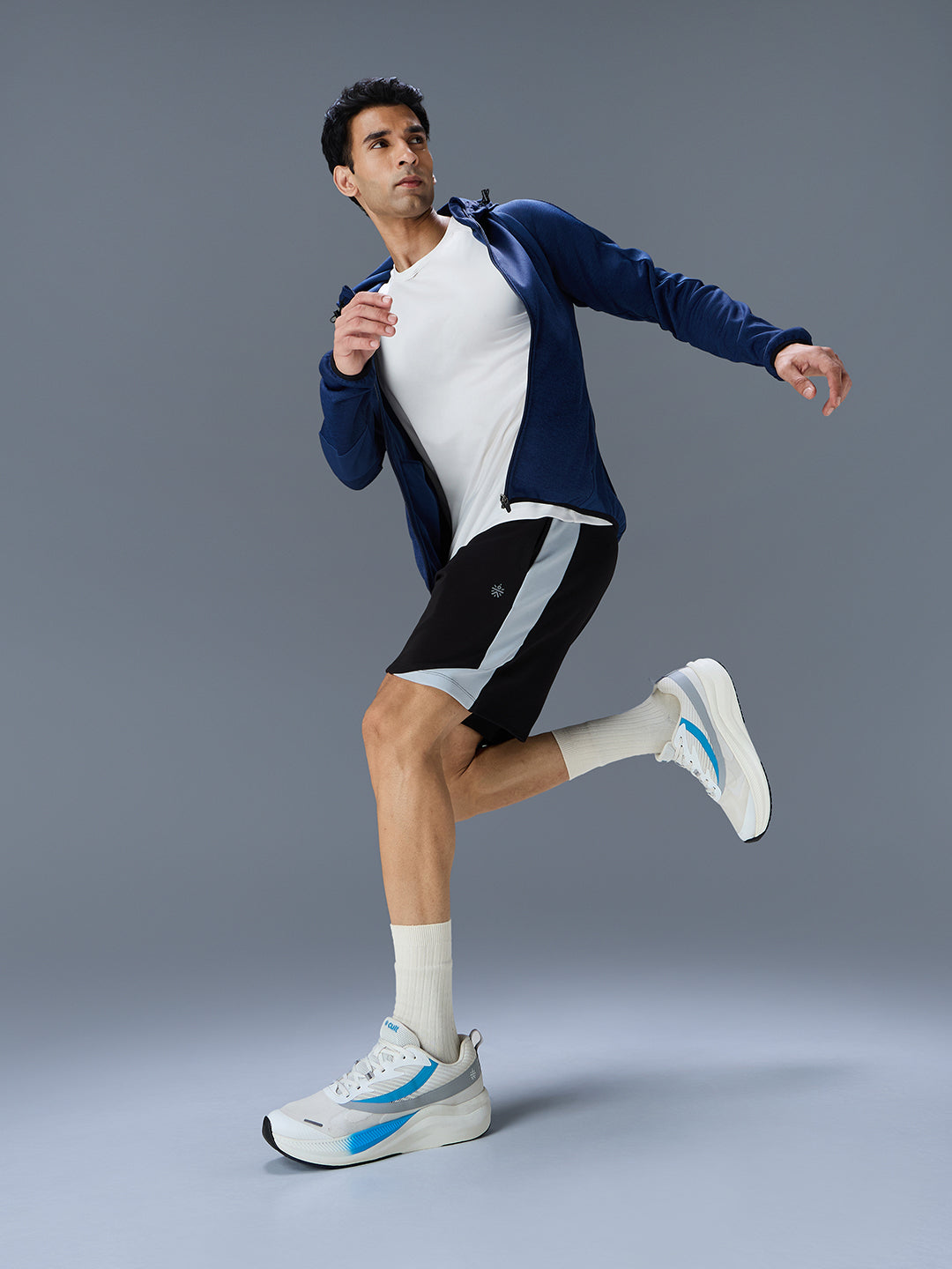 cult Men's Envo Running Shoes - White/Sky Blue