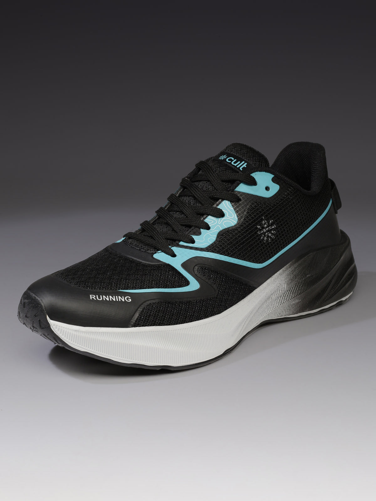 cult Men's Nitro Running Shoes - Black/Sea Green