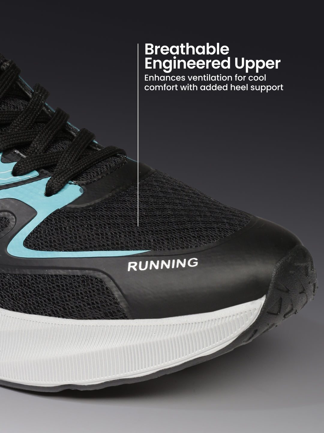 cult Men's Nitro Running Shoes - Black/Sea Green