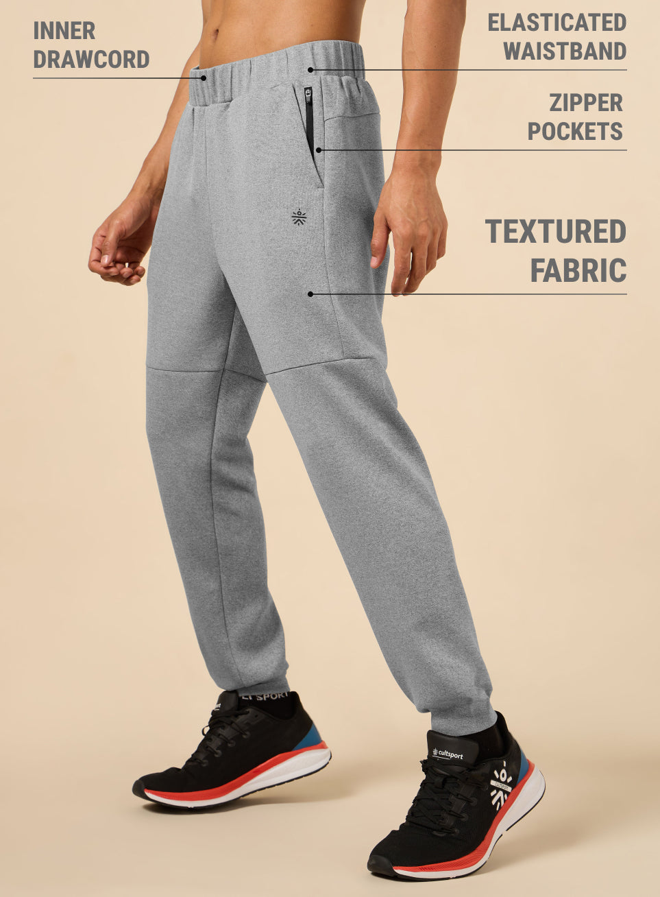 Men's Muscle Activate Grey Joggers