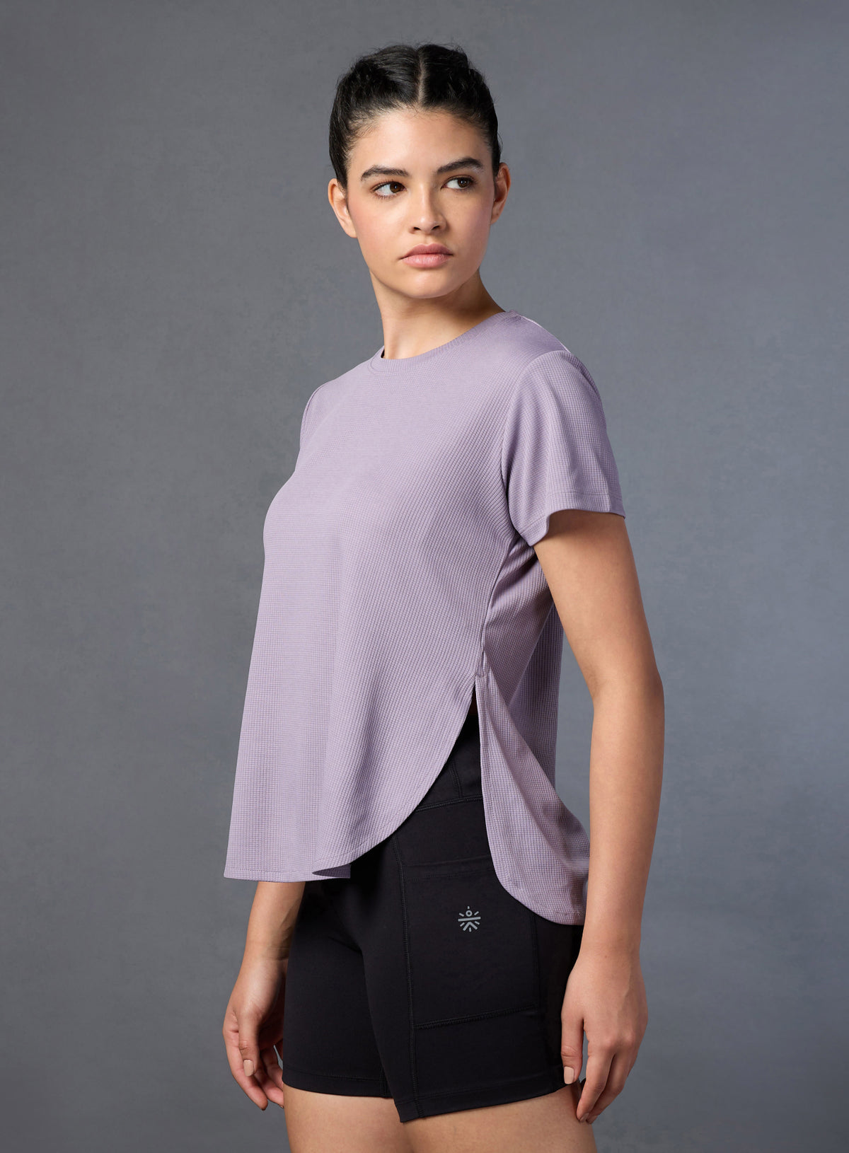 Women's Lavender Running Longline T-shirt