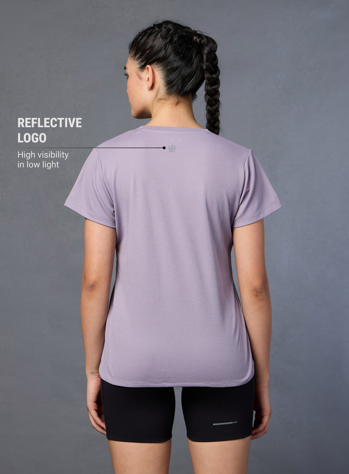 Women's Lavender Running Longline T-shirt