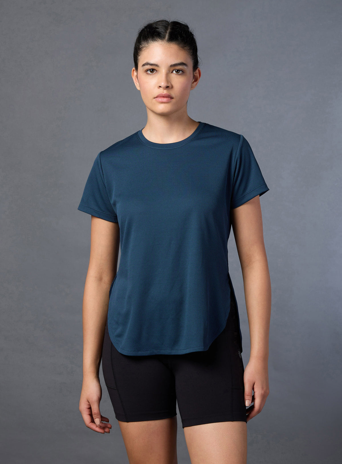 Women's Navy Running Longline T-shirt