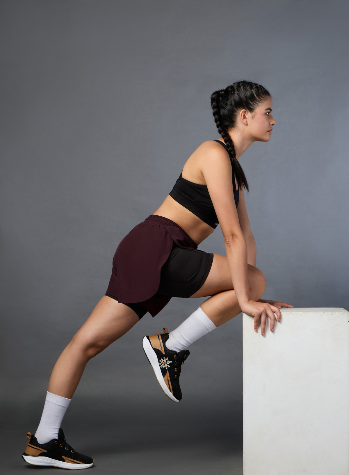 Women's High Spirit Deep Maroon Integrated Shorts