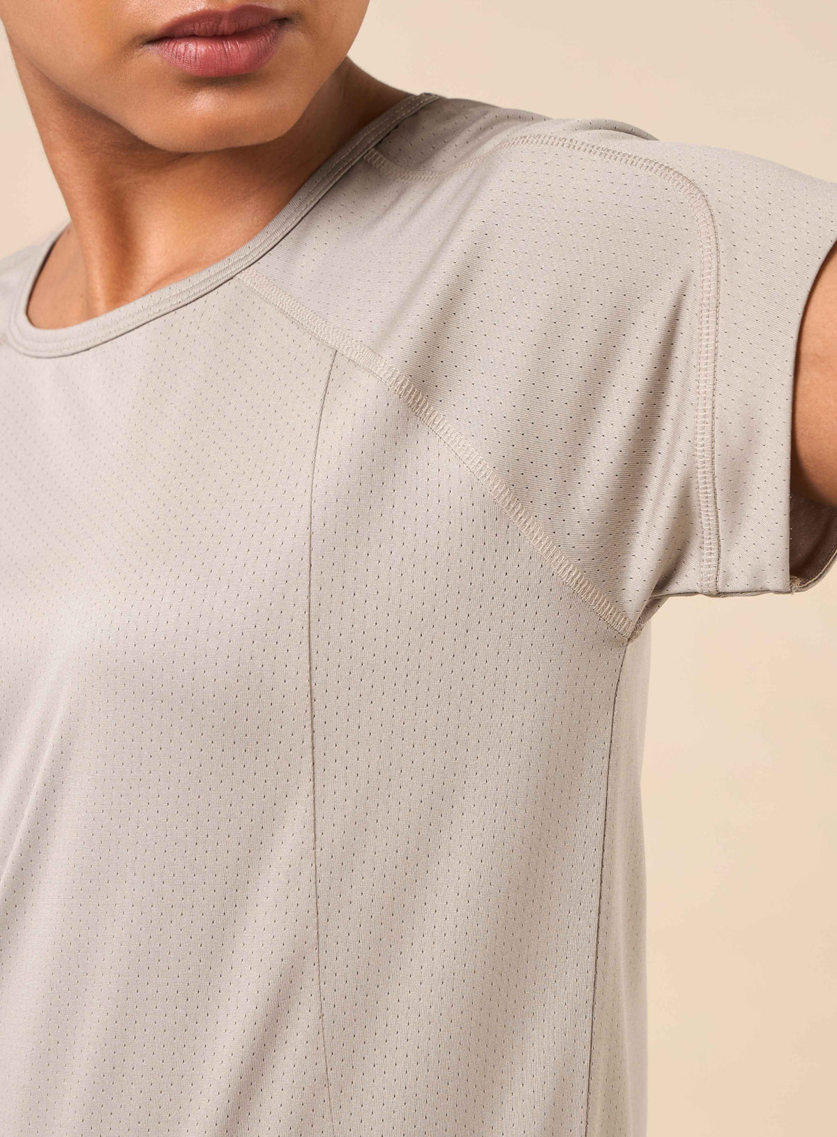 Women's Beige Synergy Performance Top