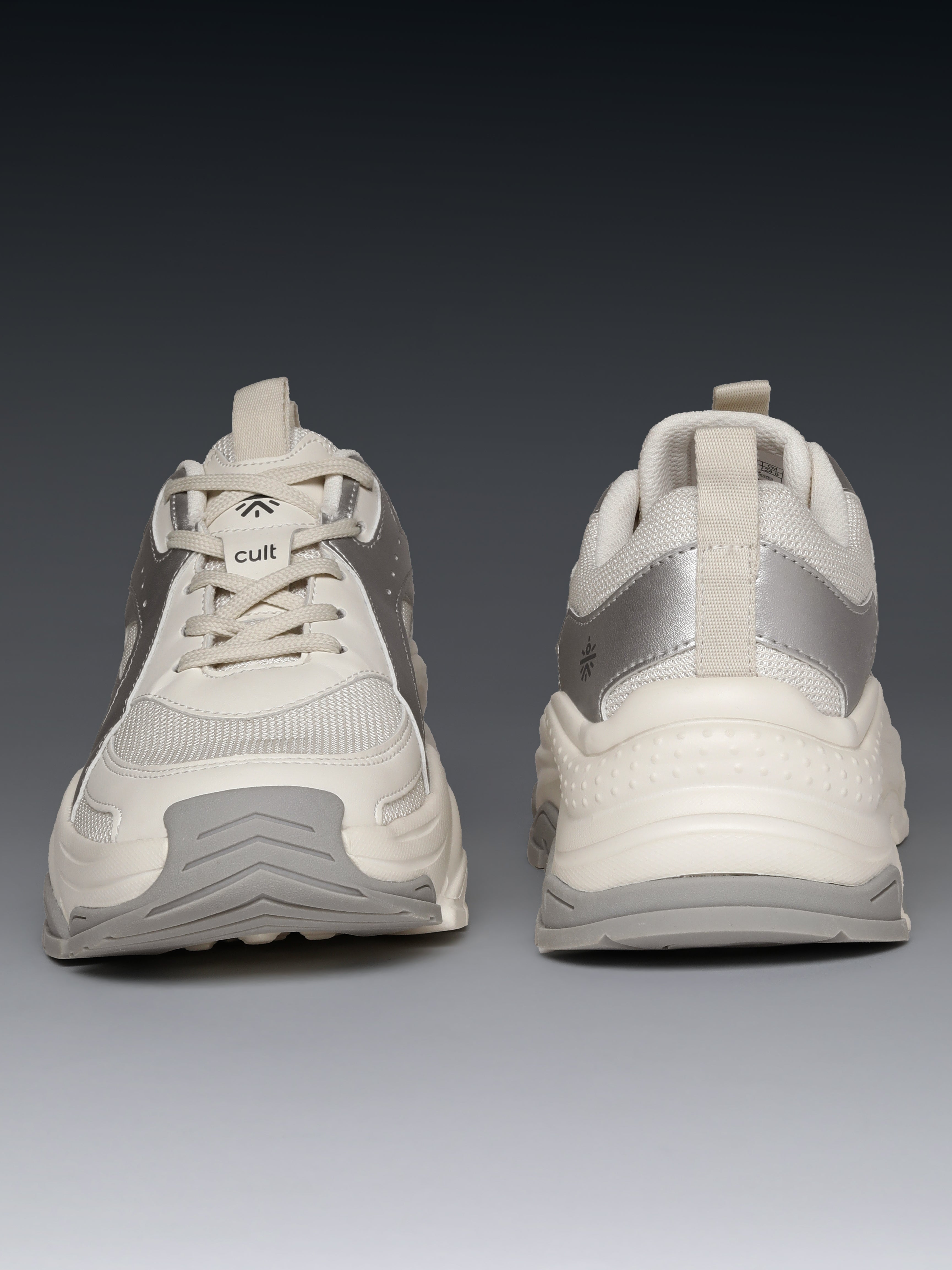 cult Women's Luna Sneakers - Off White/Silver