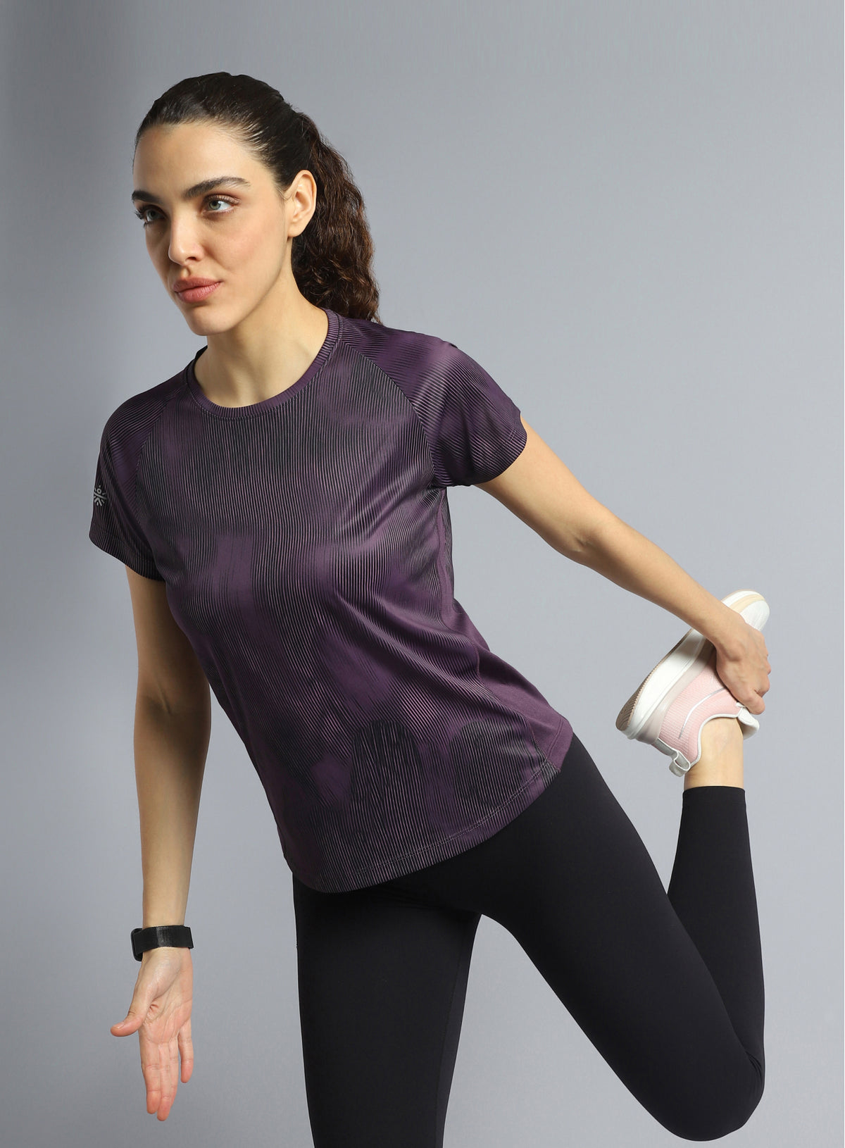 Women's Wine Urban Camo Run T-shirt