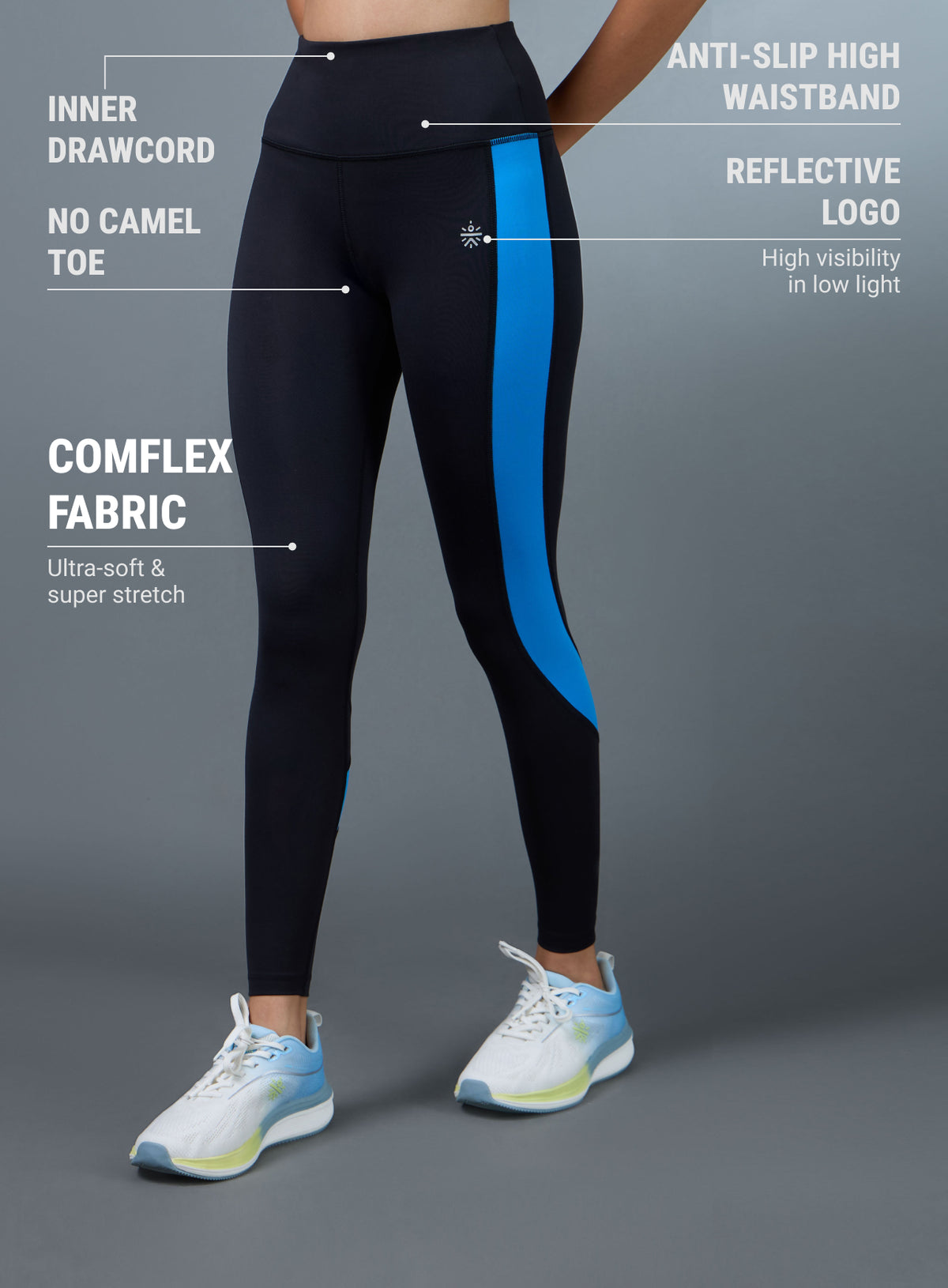 Women's Black Run Elevate Tights