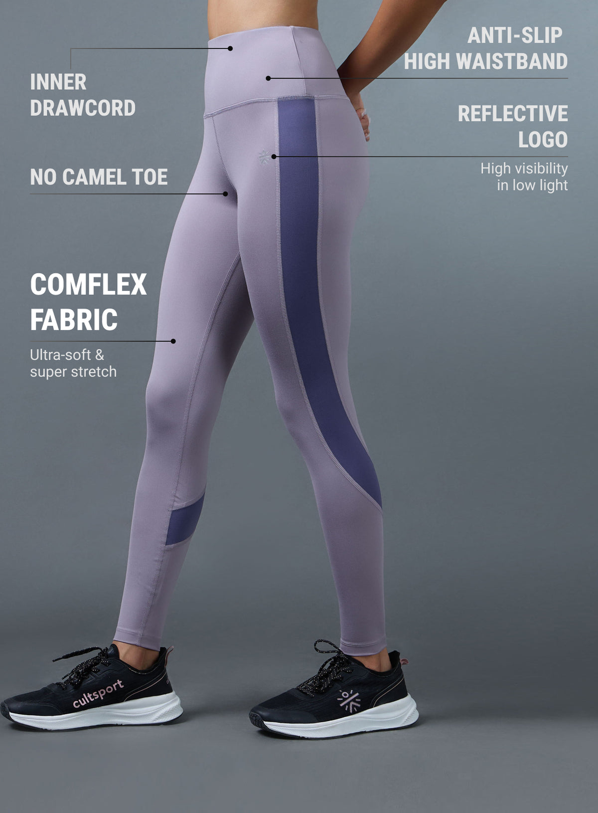 Women's Lavender Run Elevate Tights