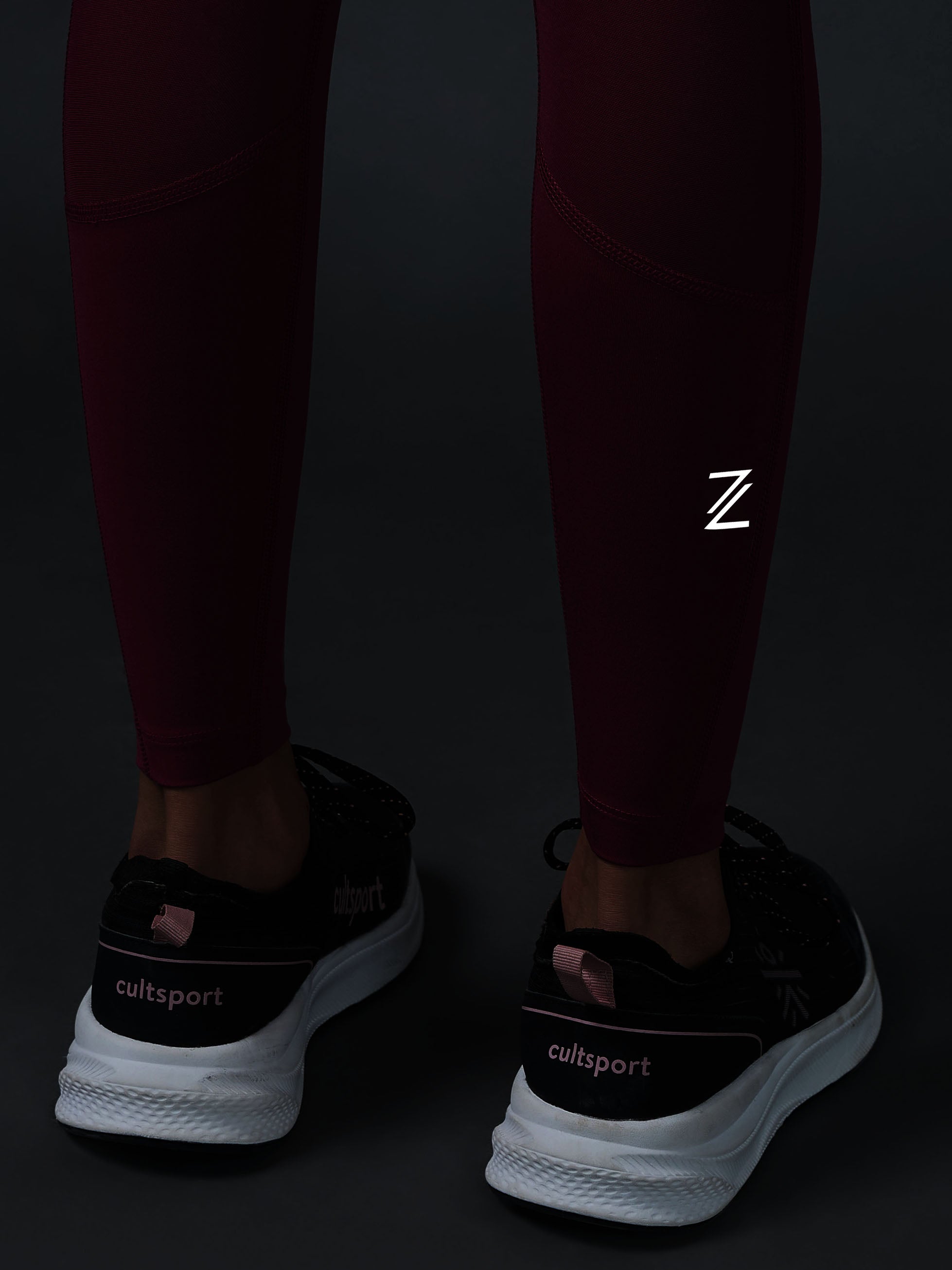 Women's Maroon Ultimate Running Tights
