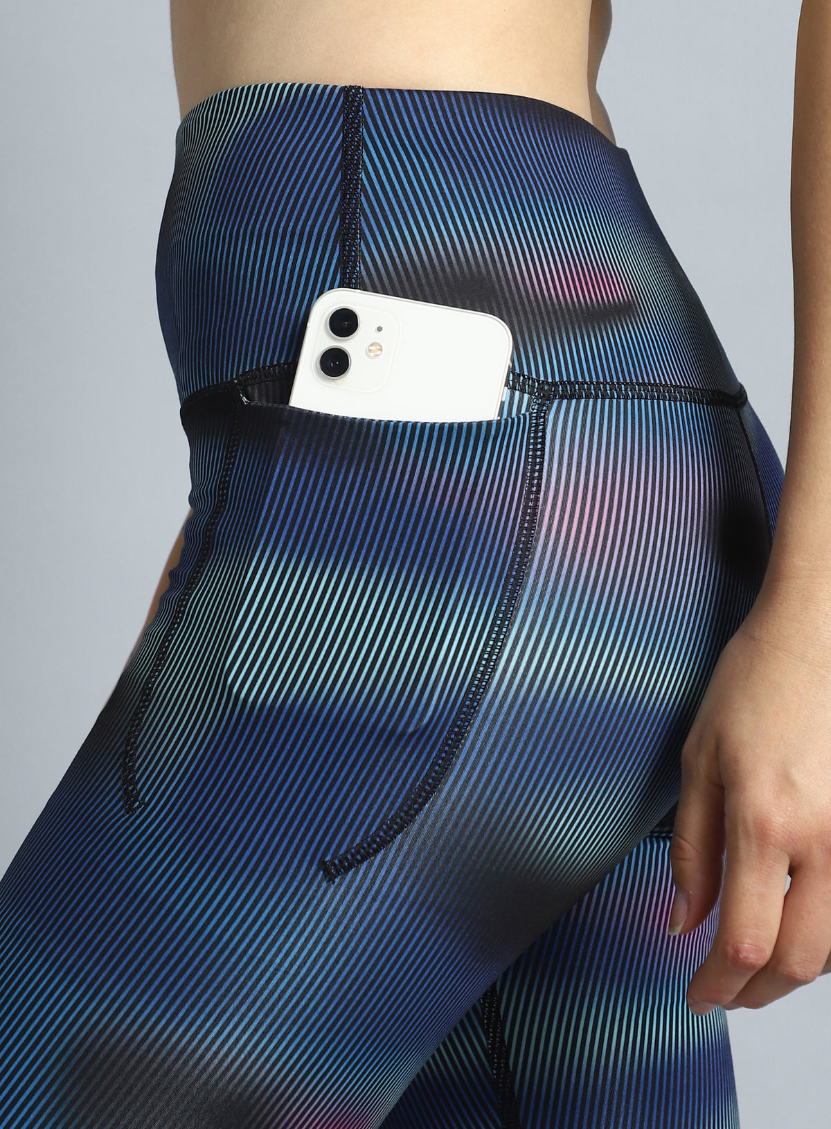 Women's Black Energy Map All Over Print COMFlex Tights