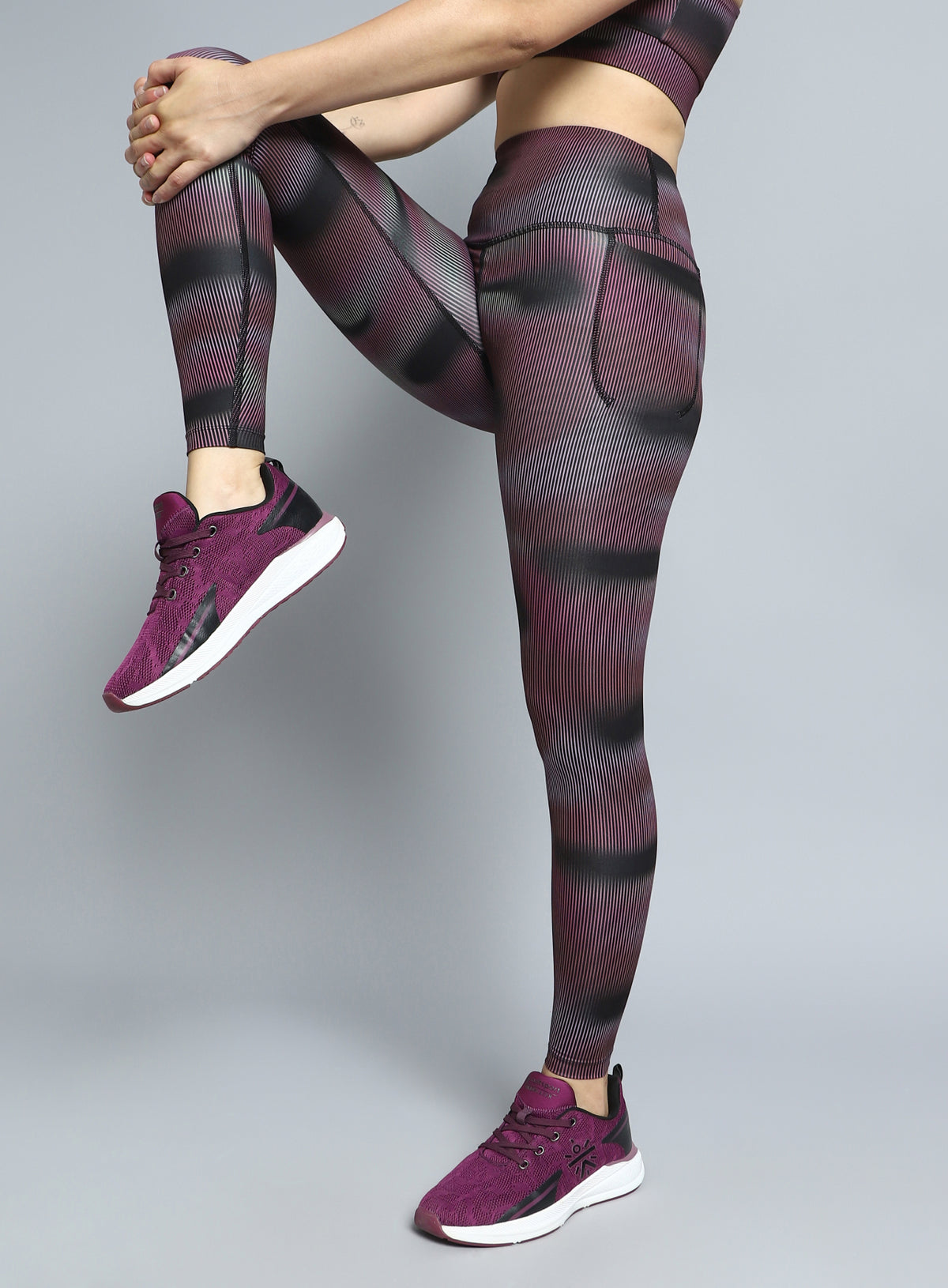 Women's Pink Energy Map All Over Print COMFlex Tights