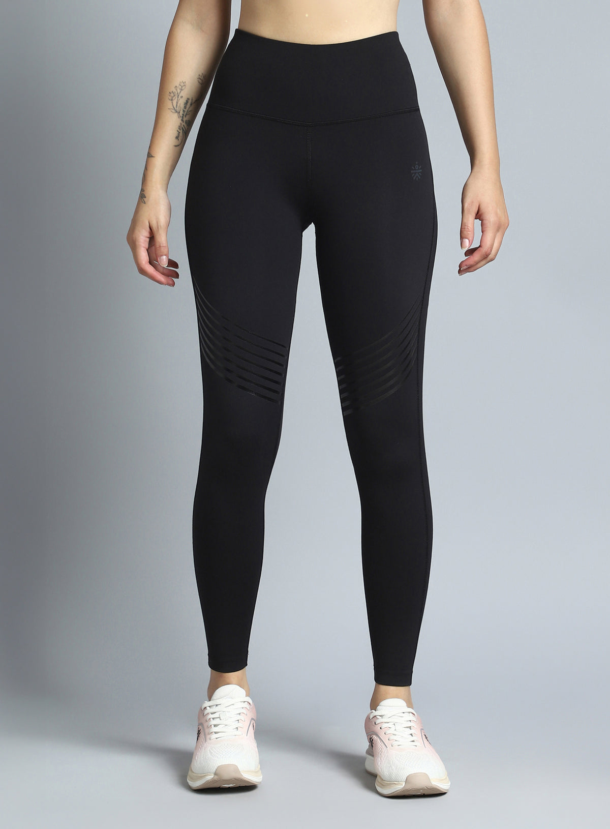Women's Black Energy Flow Printed COMFlex Tights