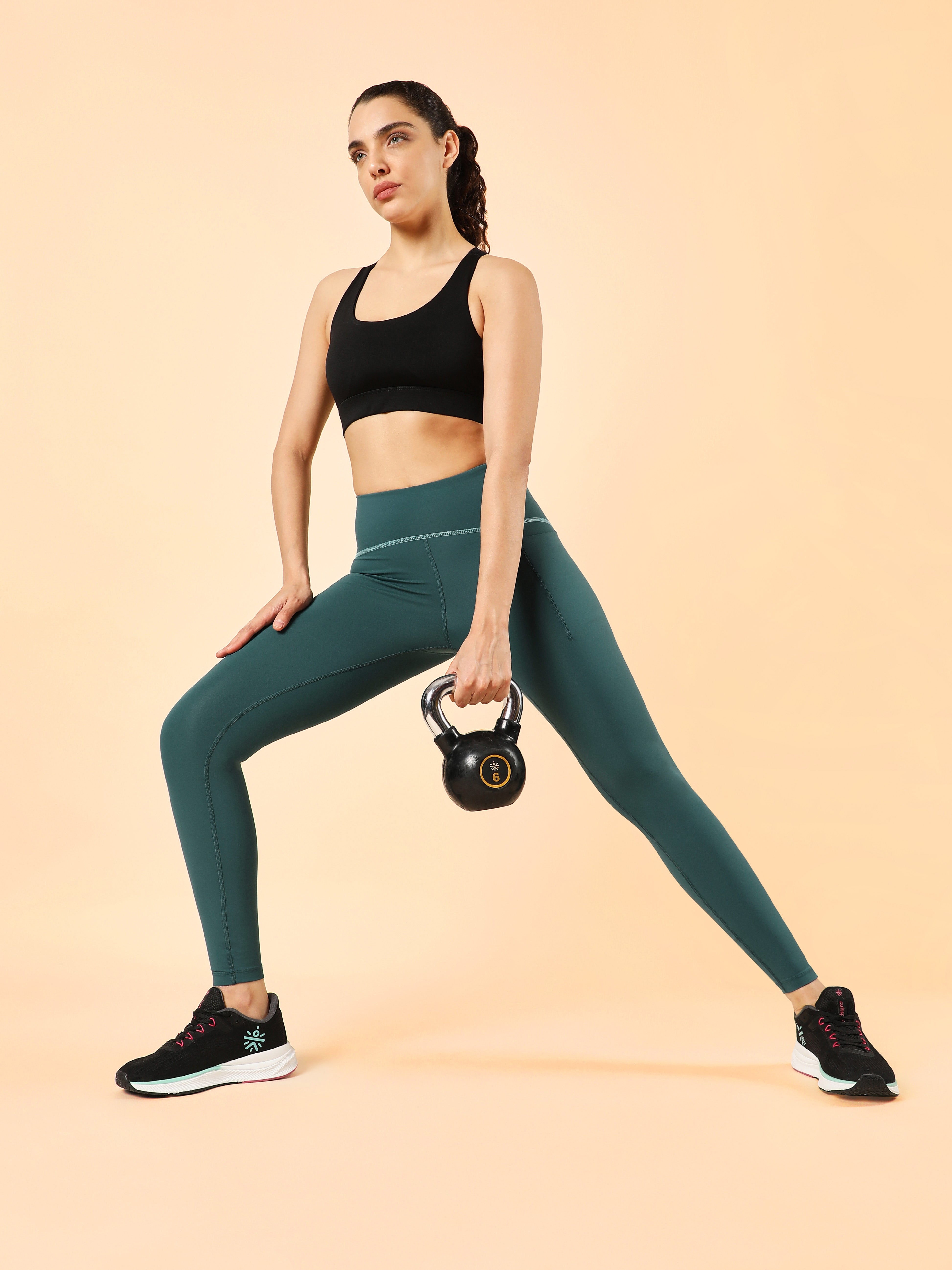 Women's Teal Training Sculpted COMFlex Tights