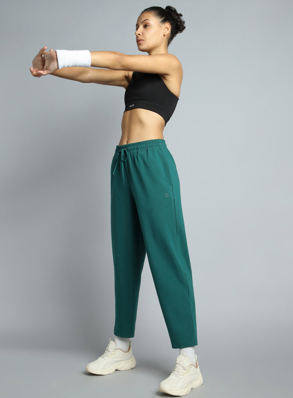 Women's Teal Traveller Tapered Fit Trackpants