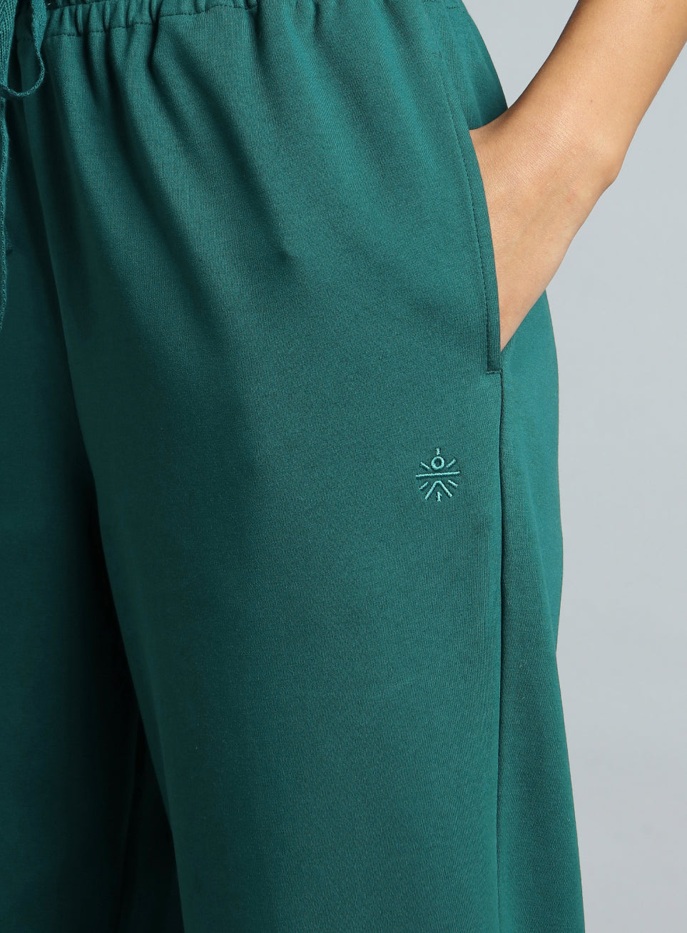 Women's Teal Traveller Tapered Fit Trackpants