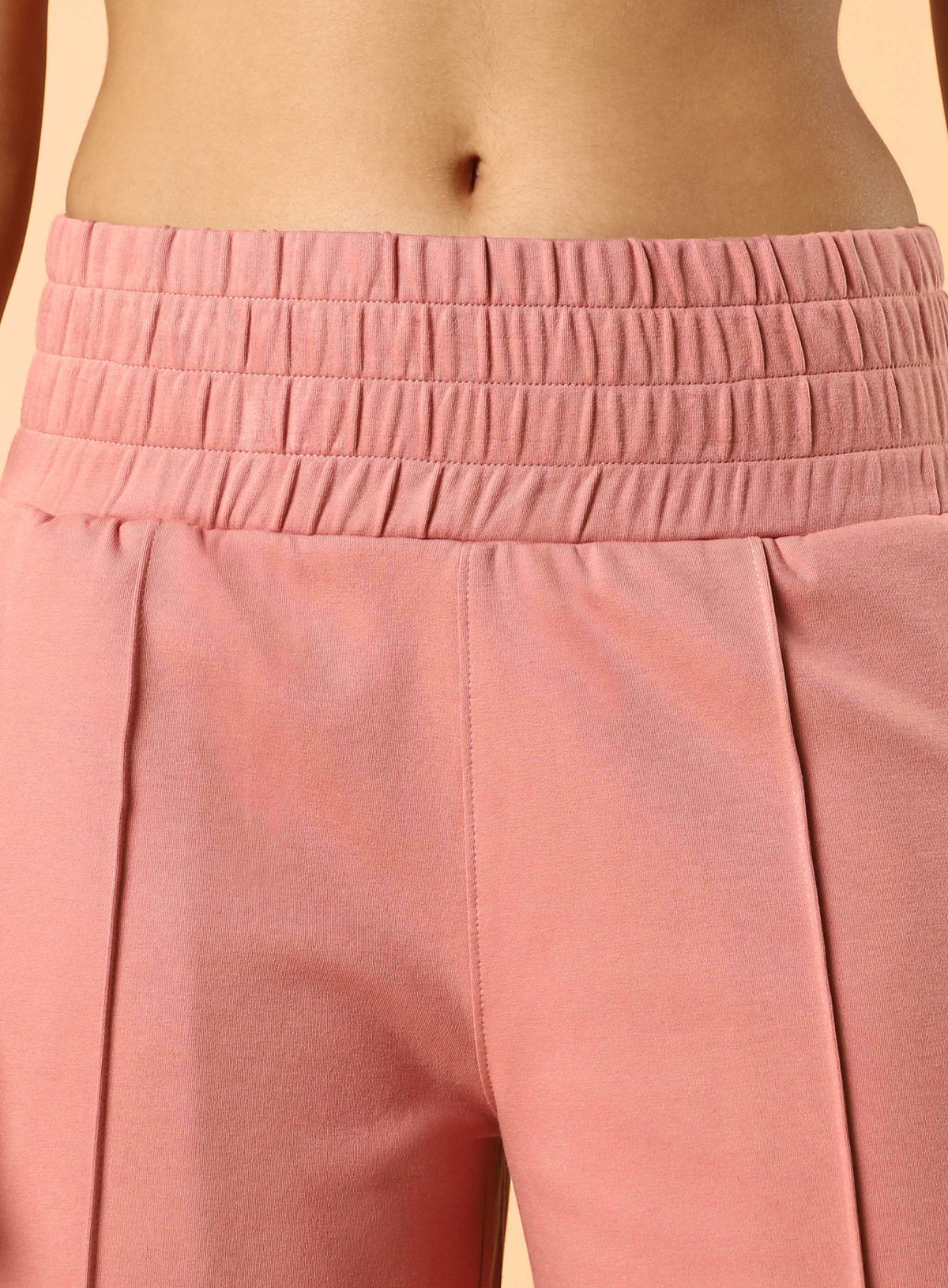 Women's Pink Flex Premium Wide Leg High Waist Pants