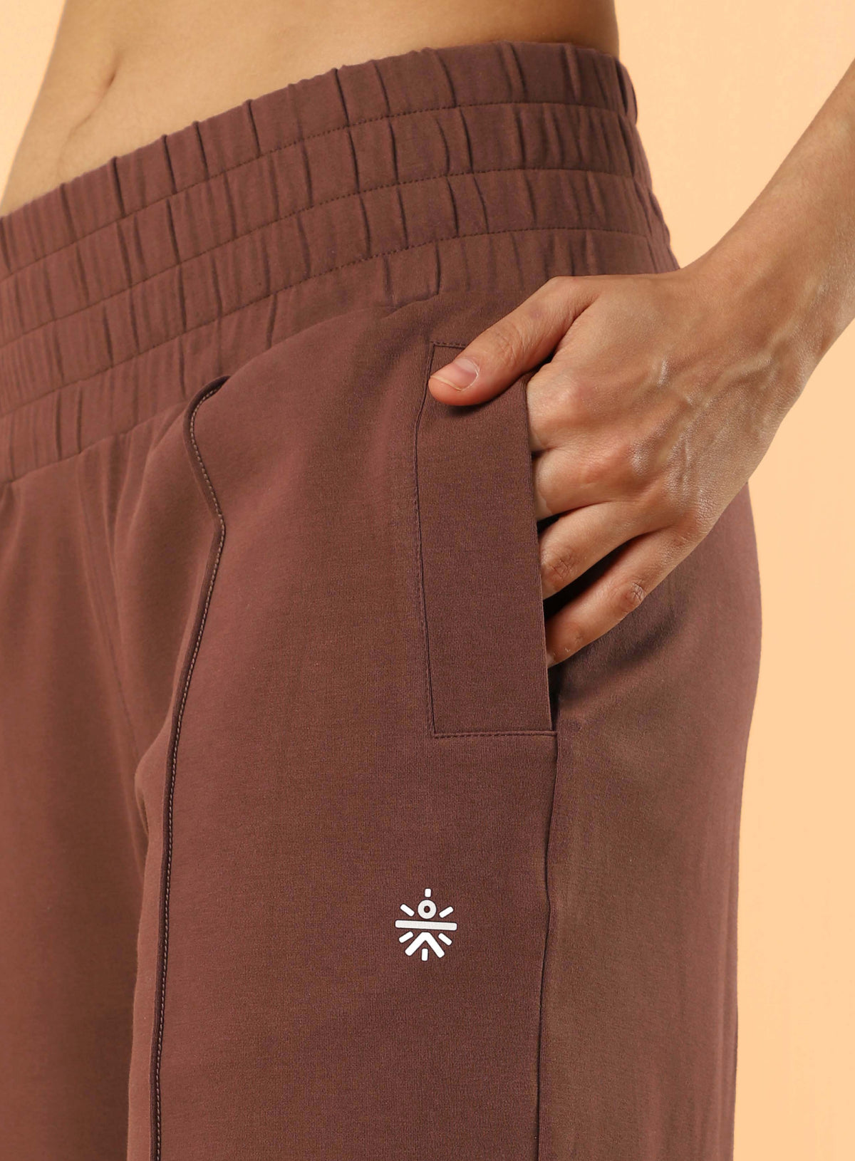 Women's Brown Flex Premium Wide Leg High Waist Pants