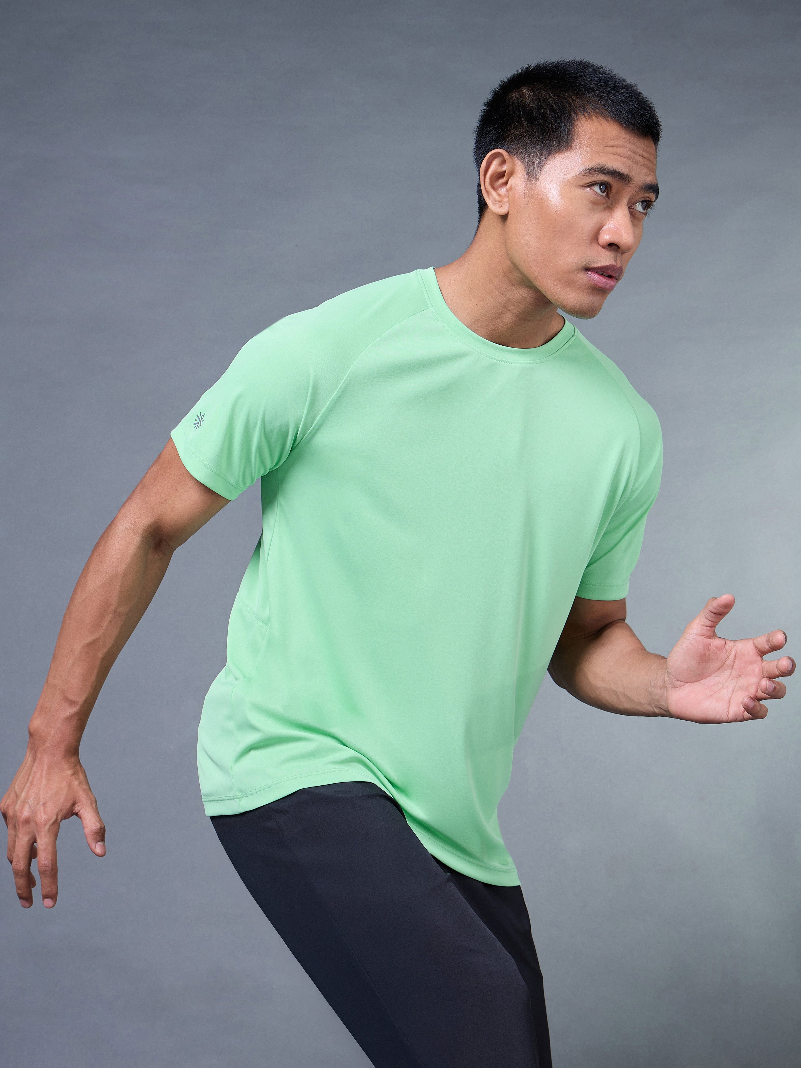 Men's Green Runner's Pro T-shirt