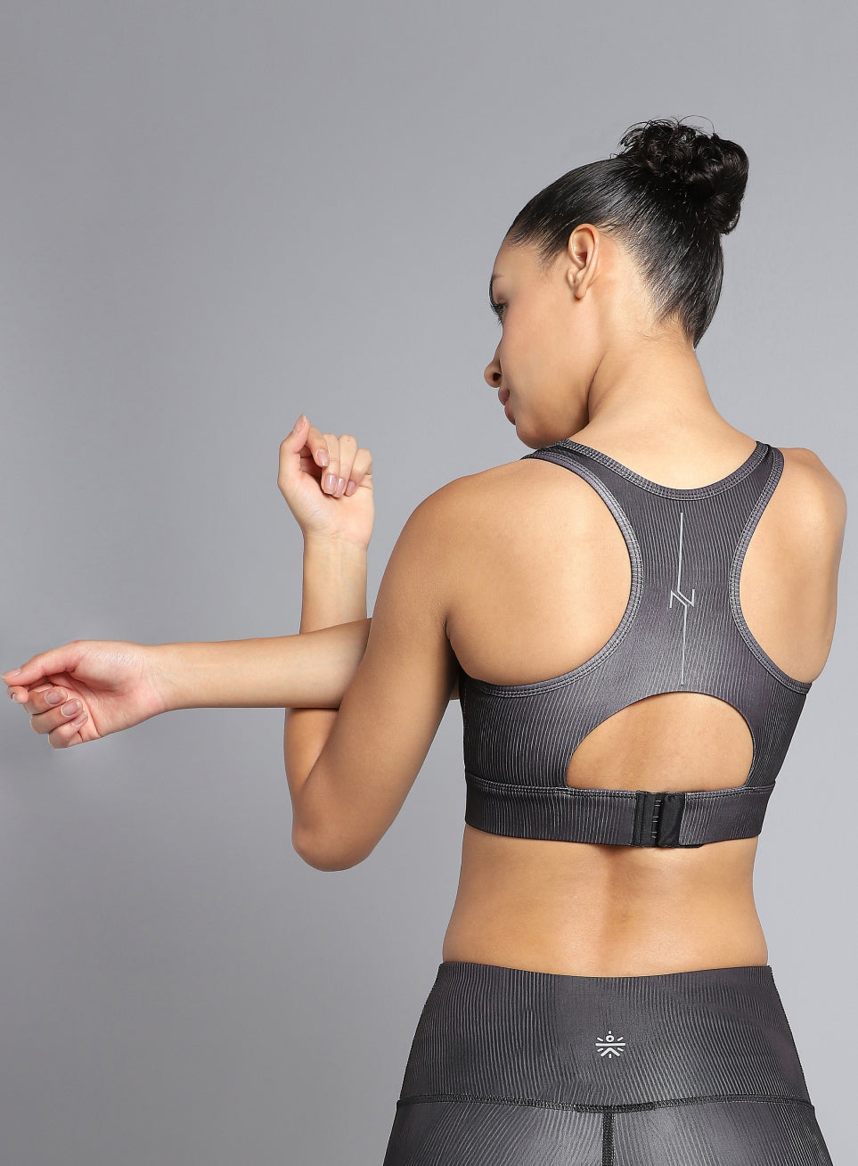 Women's Black Urban Camo Running High Support Bra