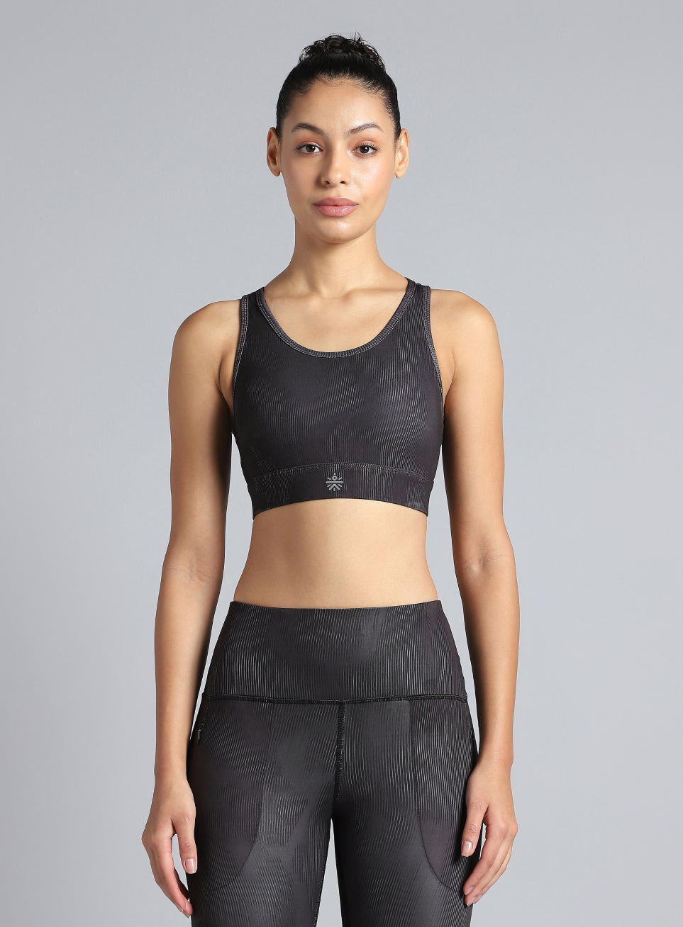 Women's Black Urban Camo Running High Support Bra