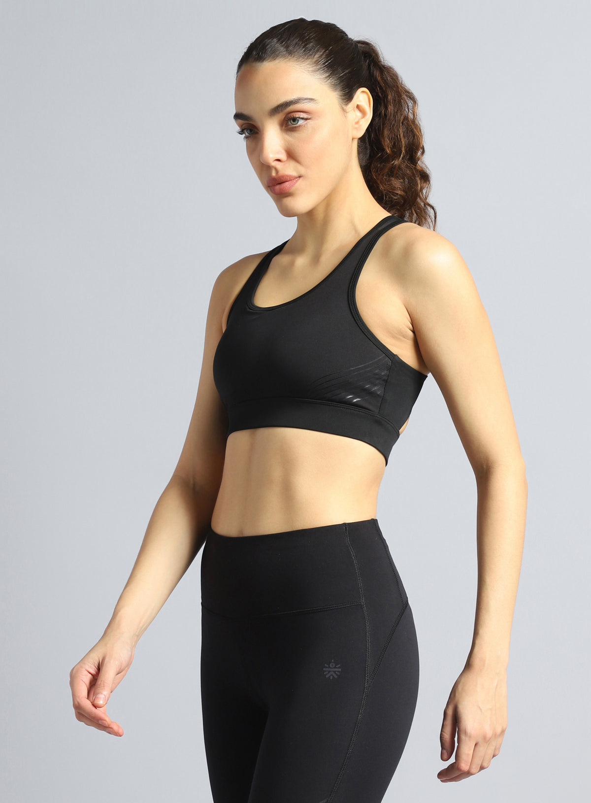 Women's Black Energy Flow Printed Bra