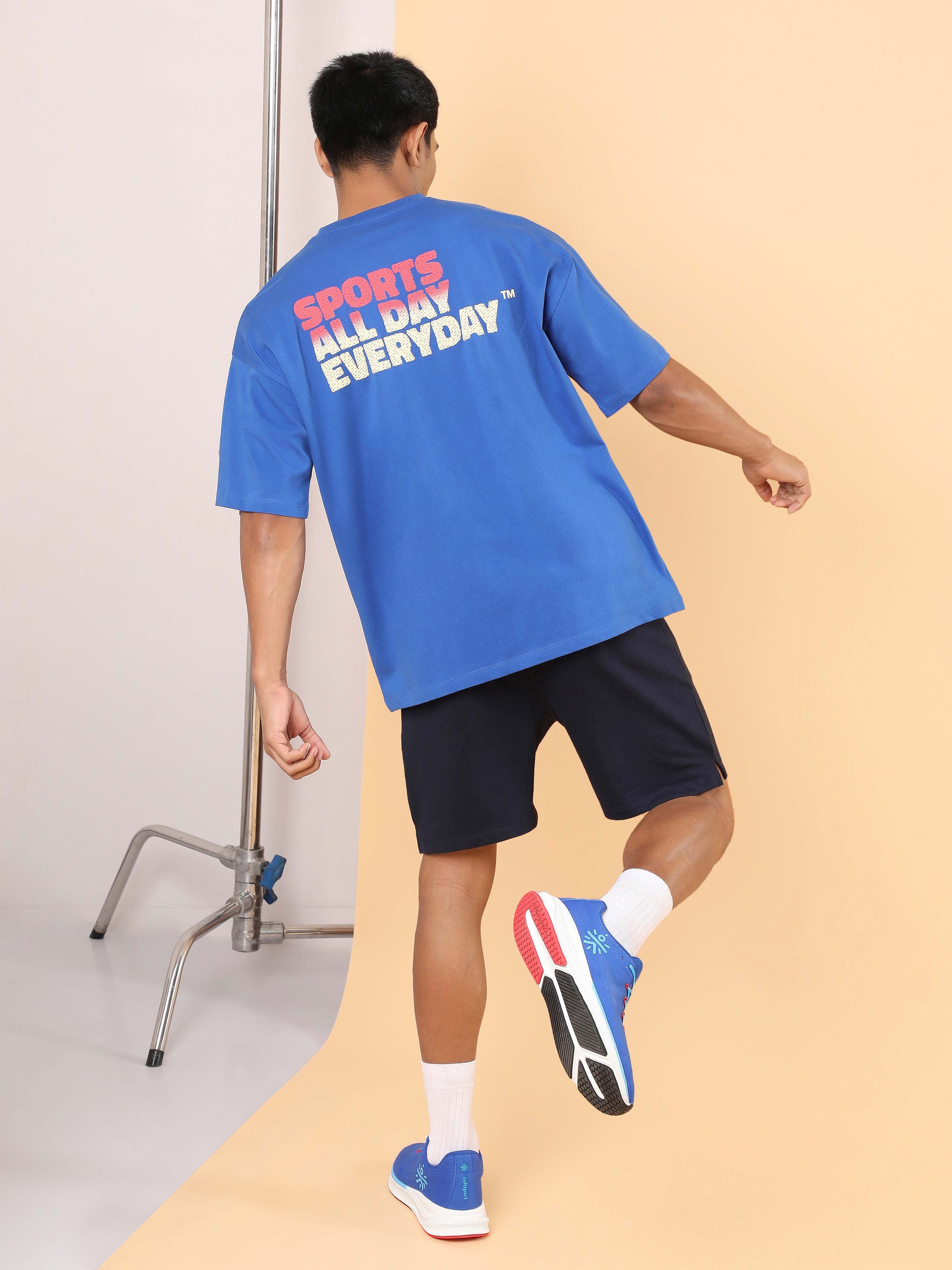 Men's Blue Club Anthem Oversized fit T-shirt