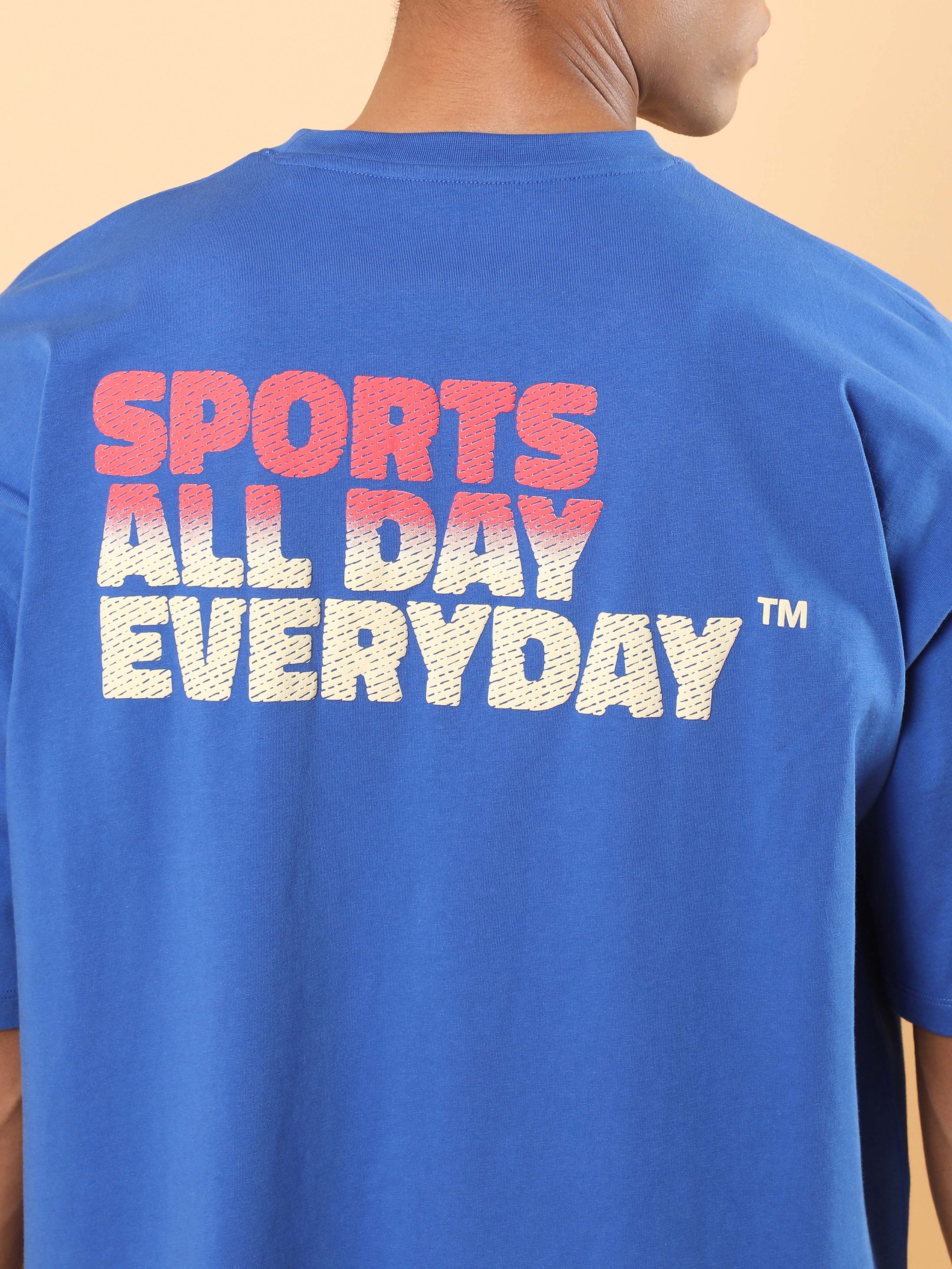Men's Blue Club Anthem Oversized fit T-shirt