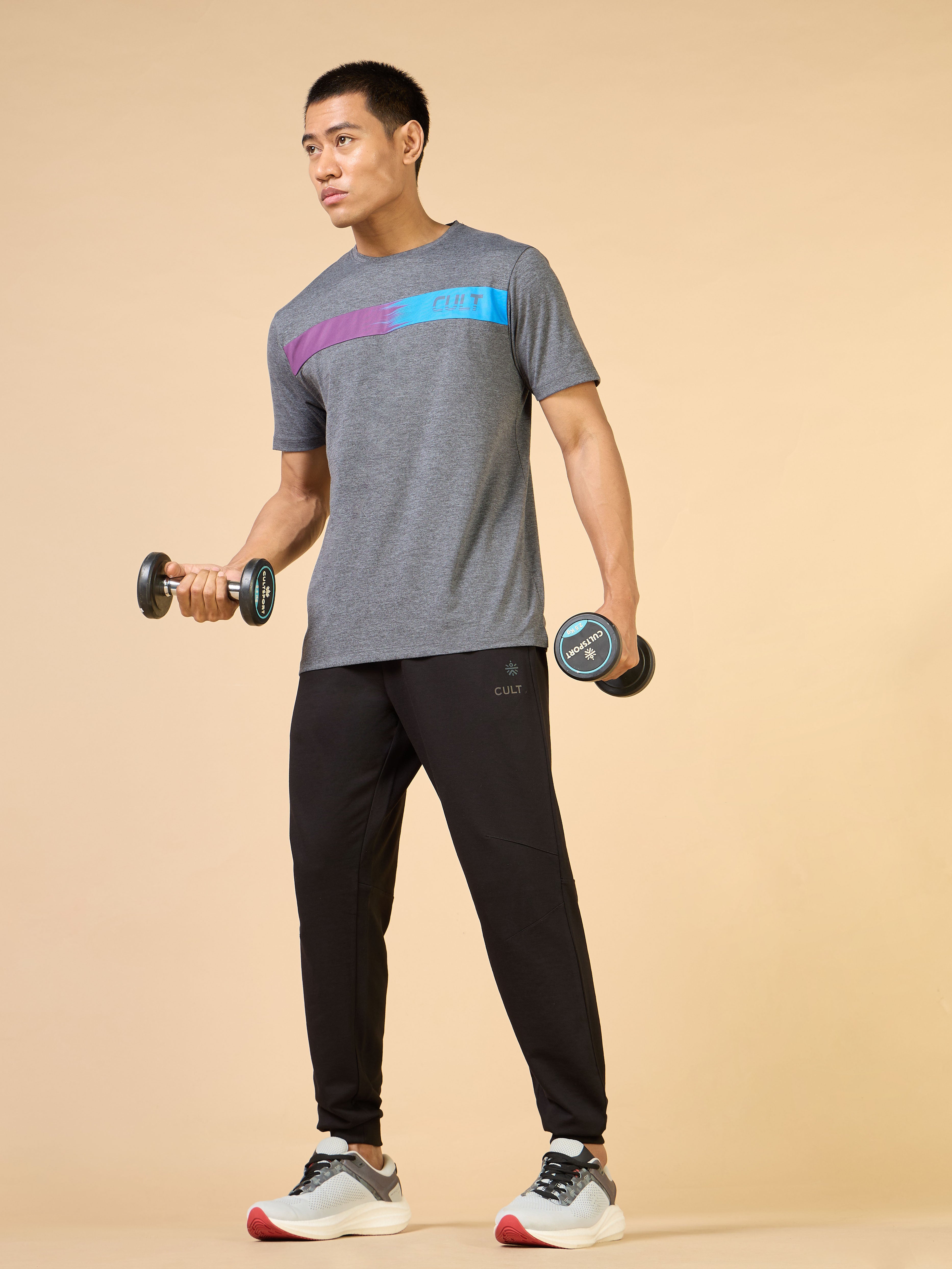 Men's Black Training Sculpted Joggers