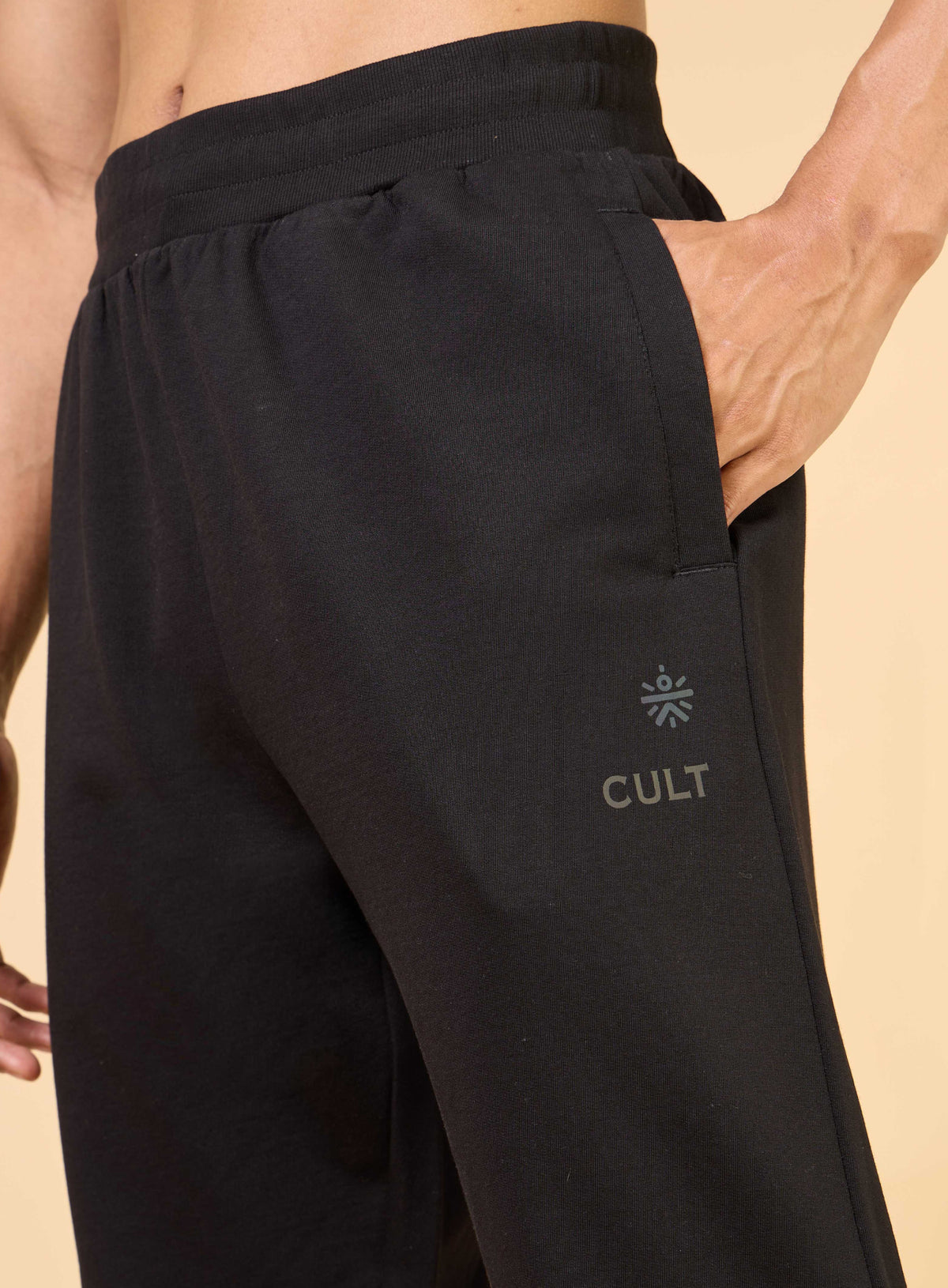 Men's Black Training Sculpted Joggers