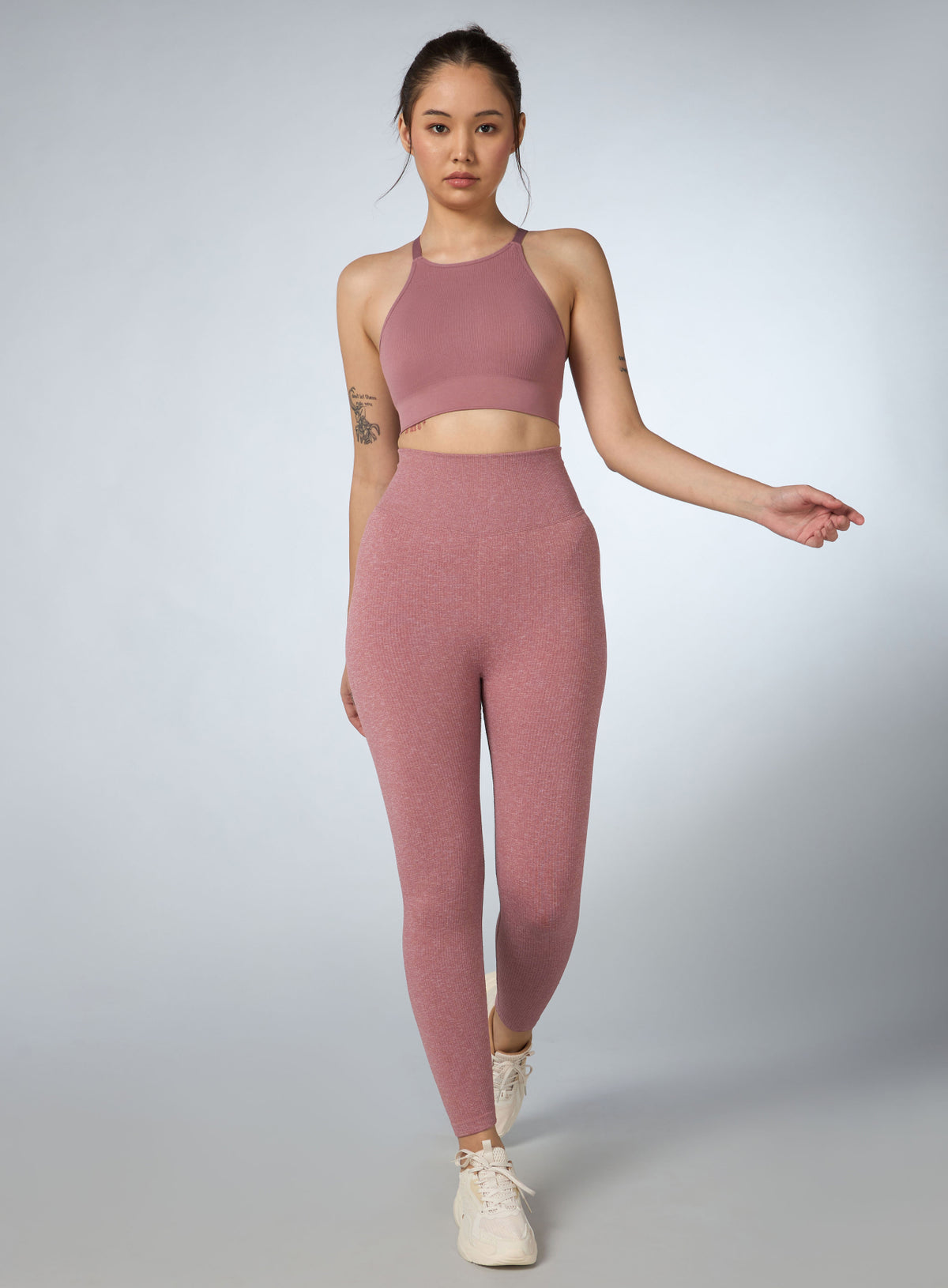 Women's Pink Kinetic Seamless Tights
