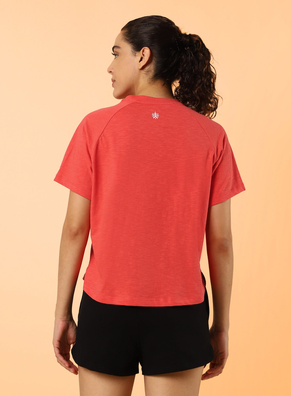 Women's Orange Club Boxy Crop fit T-shirt