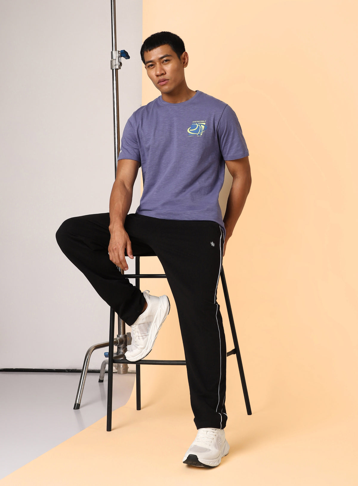 Men's Purple Unstoppable Typo T-shirt