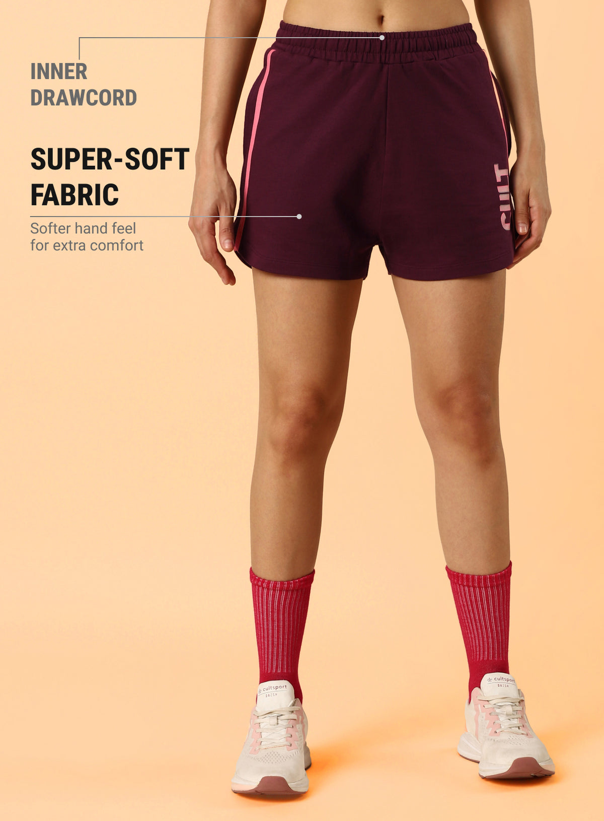 Women's Maroon Club Brand Carrier Shorts