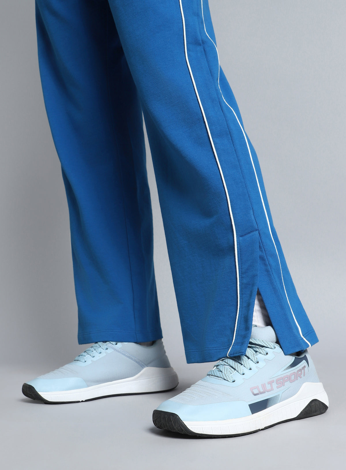 Women's Blue Community Straight Trackpants