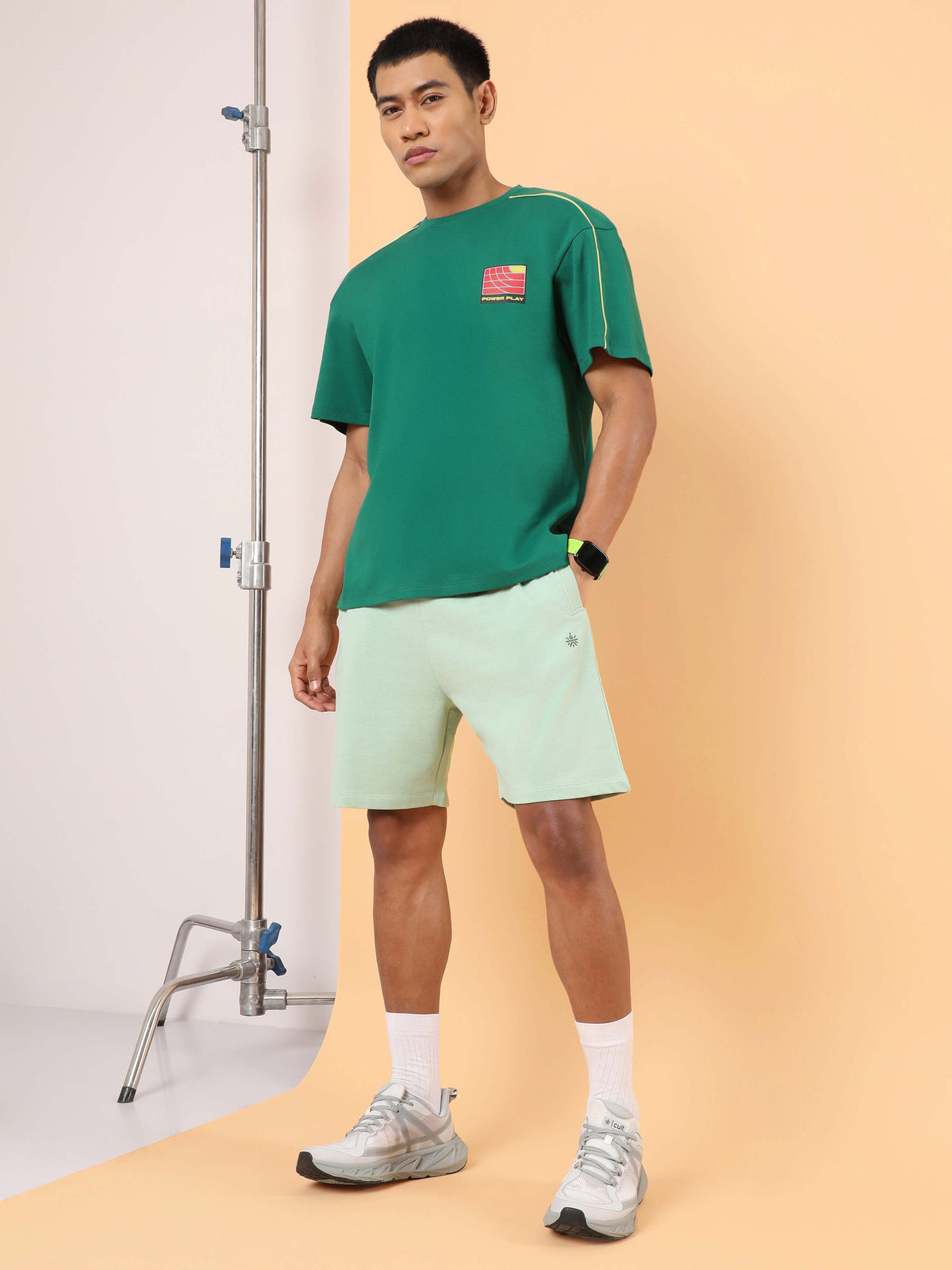 Men's Green Power Play Relaxed fit T-shirt