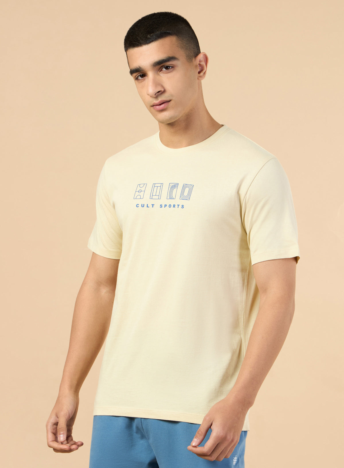 Men's Beige Cult Sport's Club T-shirt