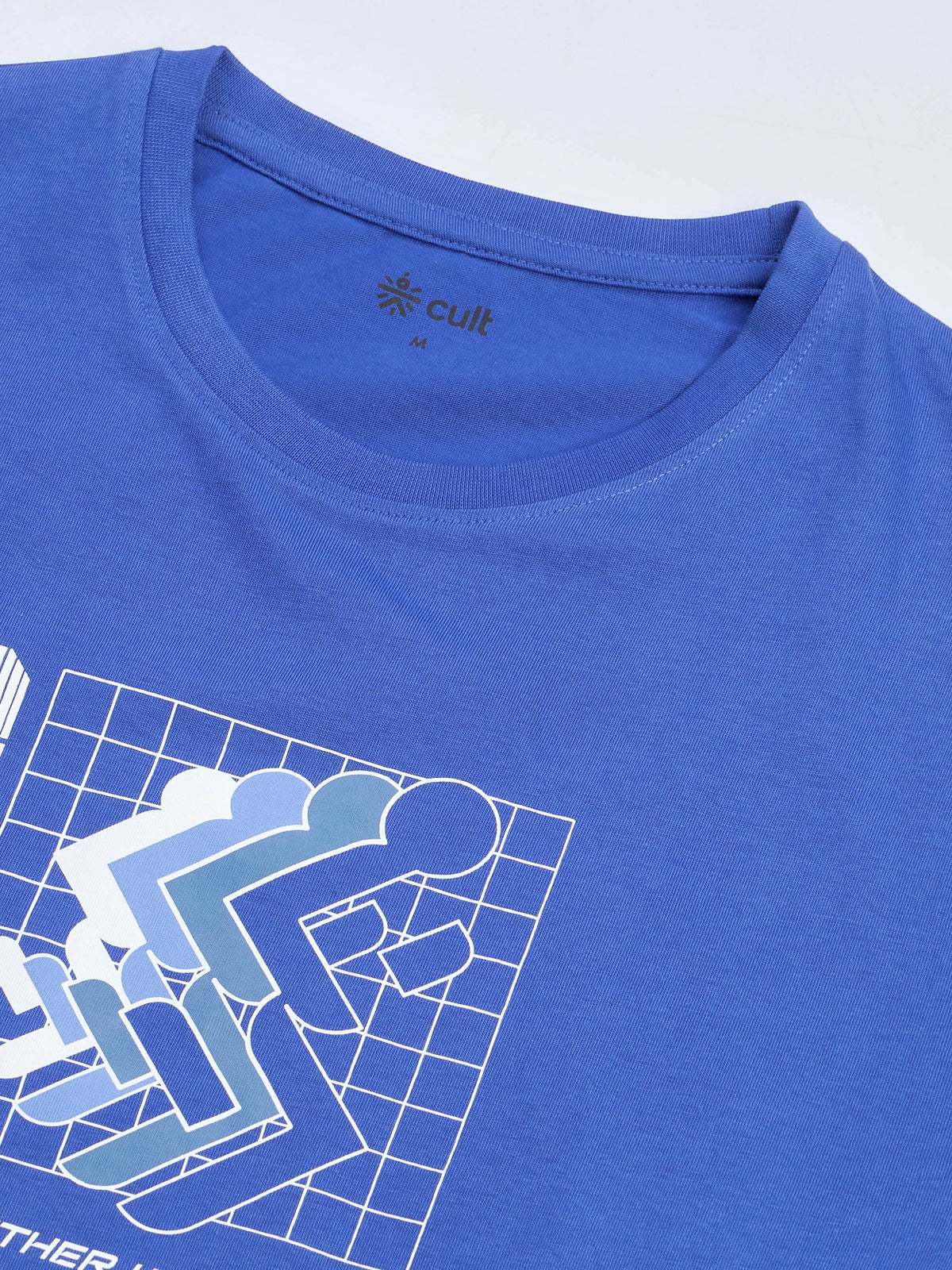 Men's Blue Marathon Graphic T-shirt